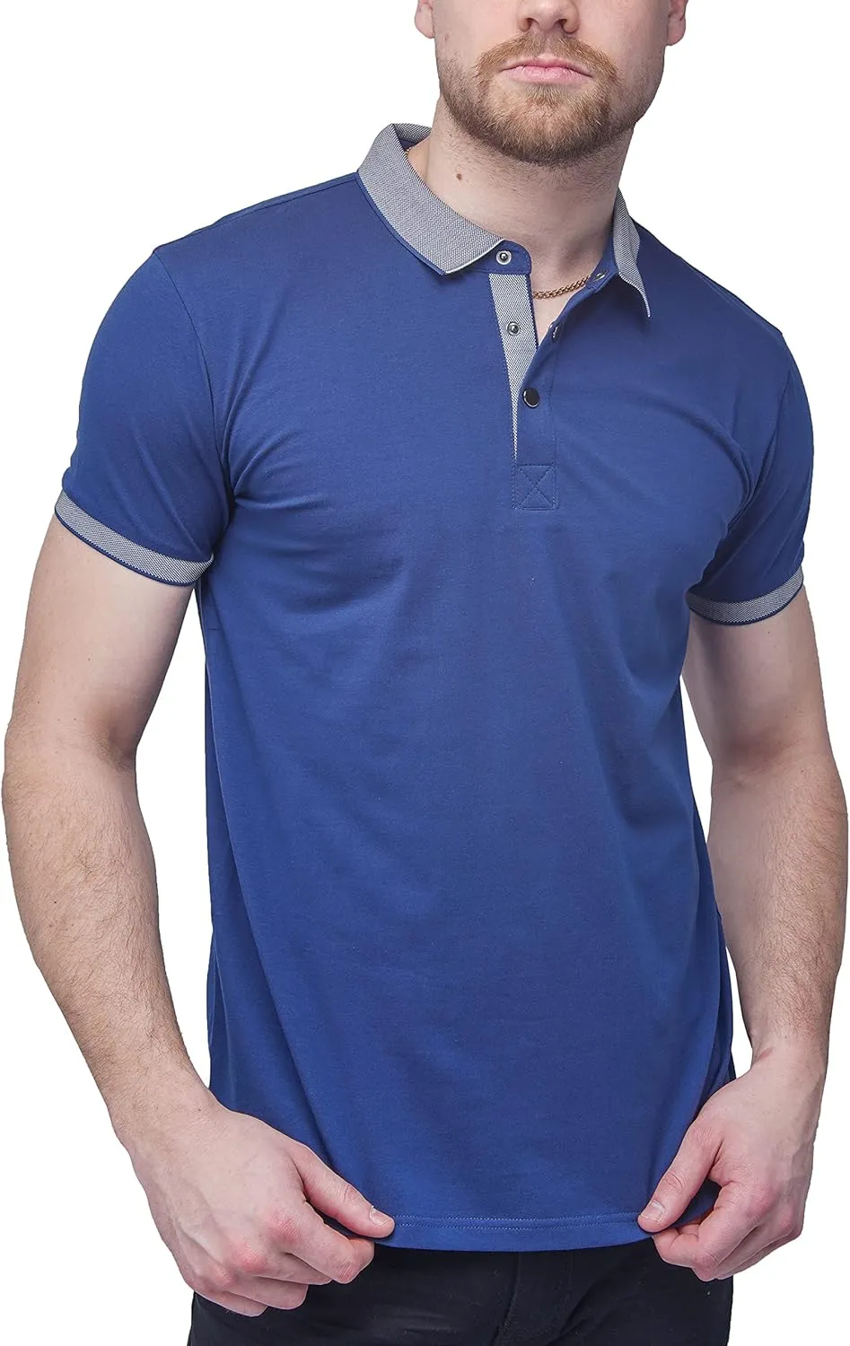 X RAY Men's Polo Shirts Short Sleeve, Slim Performance Stretch Cotton Golf Polos for Men