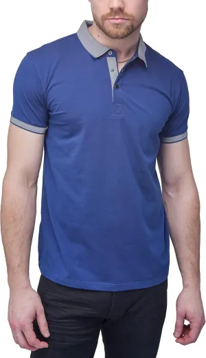 X RAY Men's Polo Shirts Short Sleeve, Slim Performance Stretch Cotton Golf Polos for Men